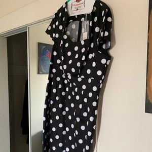 Black and white Polk dot pinup dress